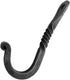 Hand Forged Twisted Wrought Iron Wall Hook, Black Antique Finish Handmade Coat Hook for Kitchen Towel Rack