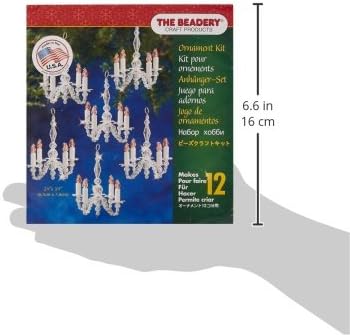 BOK-5932 The Beadery Holiday Beaded Ornament Kit, Christmas Chandeliers