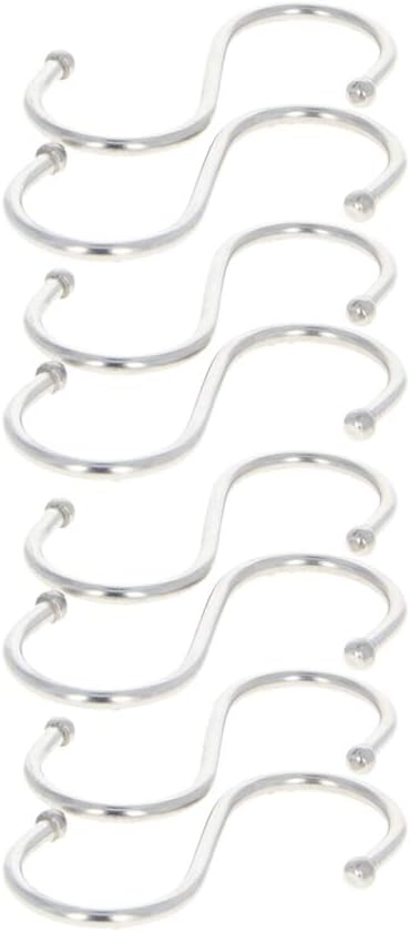 MroMax 50mm/1.97" Stainless Steel S Hooks, Silver S Shaped Hook Hangers for Multiple Uses, 8Pcs