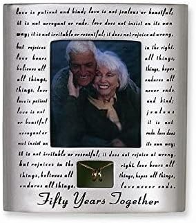 Roman Giftware 50TH Anniversary Frame, 7" H, Religious and Inspirational, Durable (1x6x7)