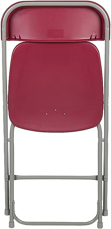 2 Pack 650LB Flash Furniture Hercules Series Plastic Folding Chair - Red - Weight Capacity Comfortable Event Chair
