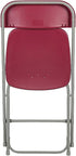 2 Pack 650LB Flash Furniture Hercules Series Plastic Folding Chair - Red - Weight Capacity Comfortable Event Chair