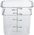 Cambro 4SFSCW135 CamSquare Polycarbonate Square Food Storage Container