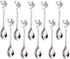 SZBAIDEKJ Stainless Steel Leaf Coffee Spoon - 10 Pcs Creative Dessert Spoons for Stirring, Mixing, and Ice Cream