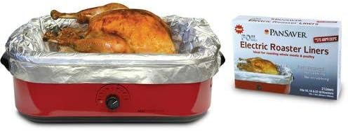 Pansaver Foil Electric Roaster Liners - 3 Box Bundle - 6 Liners for 16, 18, 22 Quart Roasters - Best for Whole Meats
