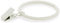 Ivilon Drapery Curtain Clip Rings, Set of 14 Decorative Rings with Strong Clips, 2" Diameter, Ivory