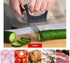 BeeSpring Meat Slicer, Food Slice Assistant Onion Holder Slicer, Stainless Steel Kitchen Gadget for Cutting and Peeling
