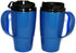 GAMA Electronics 2 Insulated ThermoServ Coffee Mugs, 16 oz, Blue