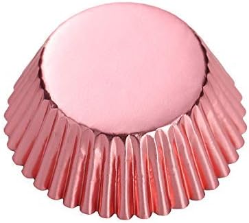 Rose Gold Foil Metallic Paper Muffin Cupcake Liners, 100 pcs Standard Size 2x1.25 inch Baking Cups