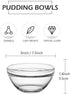 Stackable Glass Bowls for Cooking Baking Food Prep – Clear Cups, Meal Prep Cup, Perfect for Serving and Storage - Set of 12 (S, Fl Oz, 3) by DABH4ND