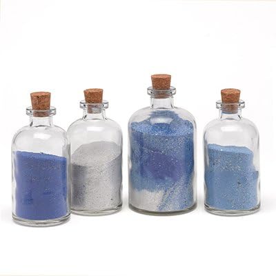 Nakpunar Boston Round Clear Glass Bottle with Cork, 8.5 Oz. - Ideal for Oils, Wedding Favors, and Bath Bubbles