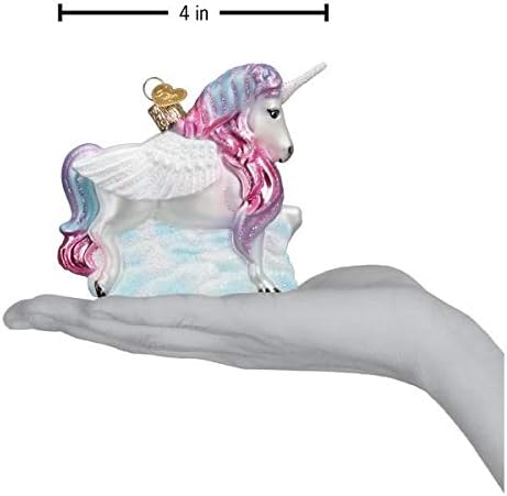 Old-World Christmas Glass Blown Ornament with S-Hook and Gift Box, Variety Animal Collection (Alicorn, 12599)