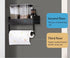 Magnetic Spice Rack Organizer for Refrigerator, with Paper Towel Holder Shelf for Small Kitchen Storage (Black)