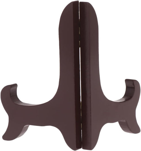 NOLITOY Vintage Wooden Plate Display Stand, 4 Inch Tabletop Holder for Pictures, Frames, and Plates