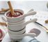 5 Packs 1 Oz Sauce Dish with Handle Grip, White Porcelain Dipping Bowls for Appetizers, Ketchup, BBQ Sauce
