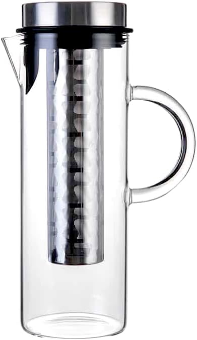 Deluxe Cold Brew Coffee Maker, 44oz/1300ml with Removable Stainless Steel Filter (Stainless Steel)