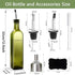 Leaflai 1 Set 2 2Labels,1 1 17 oz(500ml) Olive Oil Dispenser Bottle, Pcs Green Glass Olive Oil Dispenser and Vinegar