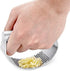 GuDoQi Garlic Press Rocker, Stainless Steel Mincer with Peeler and Scraper Brush, Ergonomic Kitchen Gadget