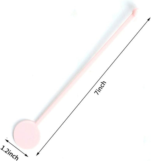 FOYARA 7 Inches Cocktail Swizzle Stick, Disc Top Drink Stirrers, Pack of 50 Plastic Stirrers