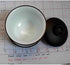Gaiwan Teacup Kungfu Tea Bowl 4oz/130ml Zisha Red Clay with Sancai Saucers (Black White)