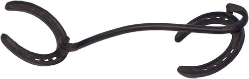 Treasure Gurus Cast Iron Horseshoe Cowboy Hat Rack, Rustic Western Wall Hook Coat Hanger