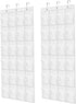 Over The Door Shoe Organizer - 2 Pack with 24 Pockets and Hooks for Space Saving, White