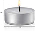 White Unscented Tea Lights, Smokeless & Dripless, Long Lasting Flames for Dinners & Events (Bulk Pack of 100)