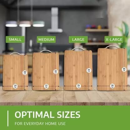 SINT Cutting Boards for Kitchen - Bamboo Cutting Board, Cutting Boards w/Juice Grooves, Thick Chopping Board for Meat, Easy Grip Handle - Kitchen Gadgets Gift by SINT