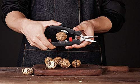 Criativo live Set 8 Seafood Scissors and Crab Crackers - Piece Stainless Steel Lobster and Crab Leg Tools with Forks