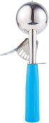 Portion Scoop #16 (2 oz) - Disher, Cookie Scoop, Food Scoop for Portion Control, 18/8 Stainless Steel with Blue Handle