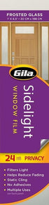 Gila Privacy Décor Frosted Glass Sidelights Window Film, 1ft x 6.5ft, DIY Static Cling