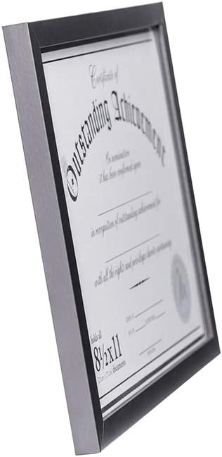 Malden International Designs Wooden Document Frame, 8.5x11, Black
