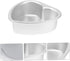 2pcs Heart Shaped Cake Mold Set - Aluminum Alloy Baking Molds for Mousse, Casserole, and Sandwich Loaf Cakes