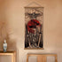 Japan Wall Art Samurai Sword Poster Print on Canvas, Skeleton Oriental Decoration, Wood Framed, 16”x35”