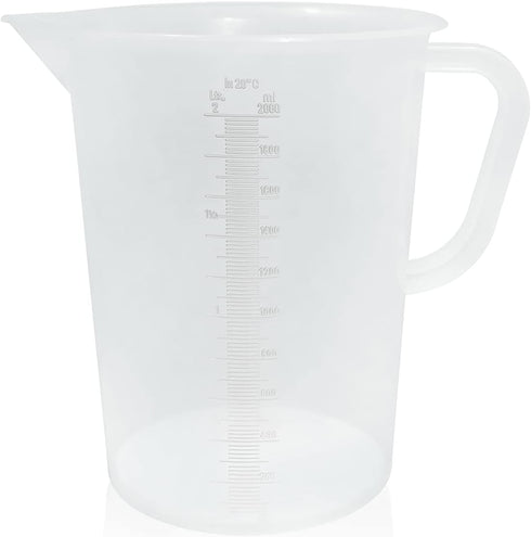 Appletofu Plastic Graduated Measuring Pitcher, 2000ml Large Cylinder with Handle and Pour Spout