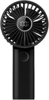 Mini Portable Fan, Powerful Handheld Fan with LED Display, 3 In 1 Personal Fan for Travel Outdoor (Black)