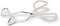 Better Houseware 10" Angled Tongs, Silver with White Handle