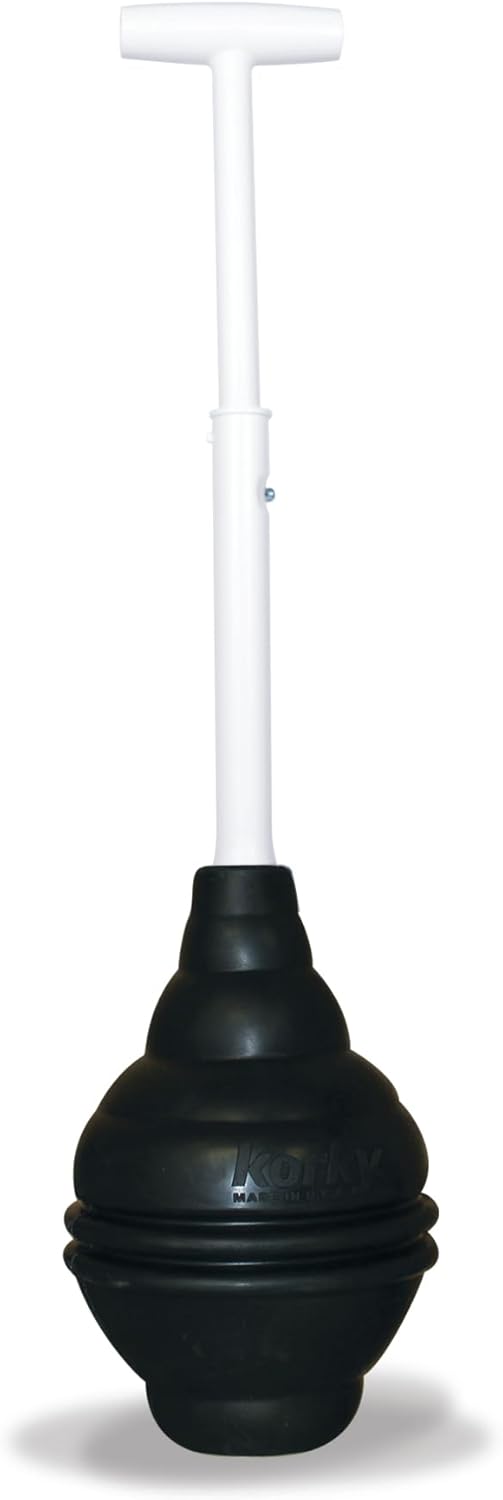 Korky BeehiveMAX Heavy Duty Toilet Plunger, Seals All Bowl Shapes for Powerful Clog Removal
