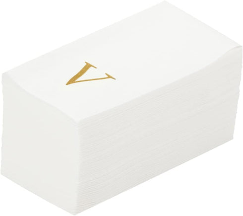 Luxenap 15.8 X 7.9 Inch Linen-Feel Guest Towels, 50 Lettered Hand Towels