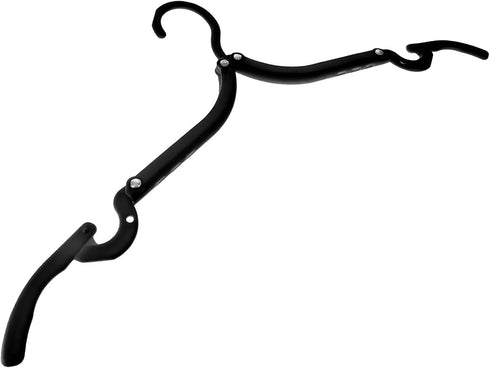 SE 12-piece set of Folding Ultra Compact Travel Hangers (Black & White), Open 16-Inches Folded 5-Inches by SE