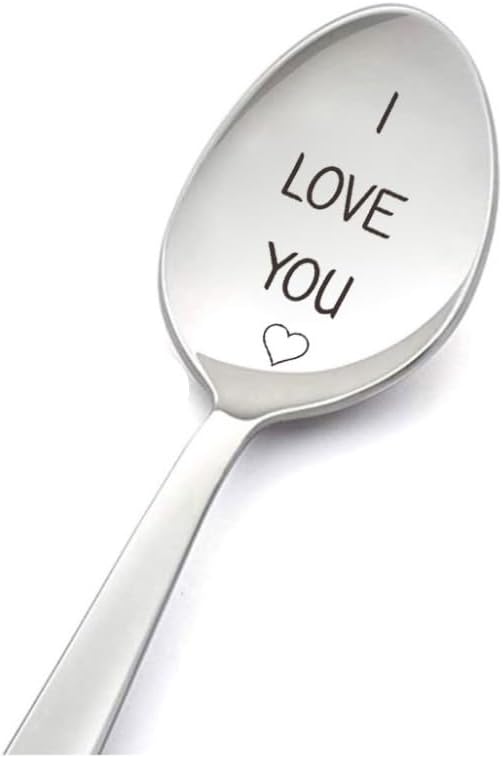 Anniversary & Birthday Gifts for Husband & Wife - I Love You Spoon for Boyfriend & Girlfriend