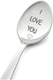 Anniversary & Birthday Gifts for Husband & Wife - I Love You Spoon for Boyfriend & Girlfriend