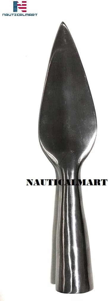 NauticalMart Reproduction Roman or Medieval Steel Spearpoint - 8" Long Hand Forged Viking Saga Iron Lozenge Spear Head