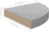 Set 2 vidaXL Wall Corner Shelf of Concrete Grey Honeycomb MDF, Metal