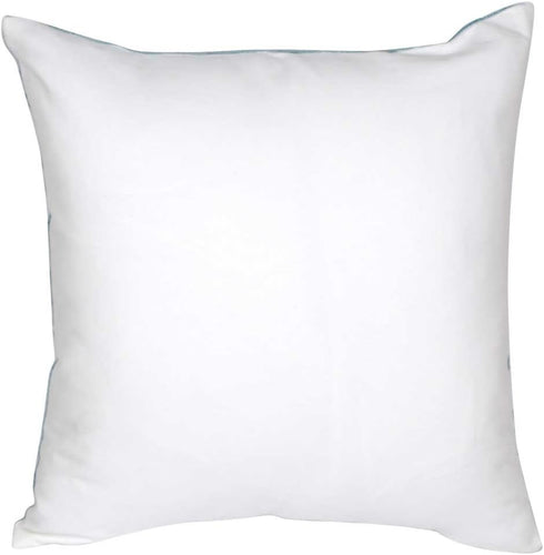 Embroidered Nautical Decor Pillow Cover, Square 18 Inches Decorative Canvas for Nautical Style Deco