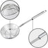 YFWOOD 7 Inch Spider Strainer Skimmer, Solid Stainless Steel Ladle with Large Handle for Kitchen Deep Frying