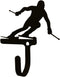 Village Wrought Iron Decorative Small Skier Wall Hook