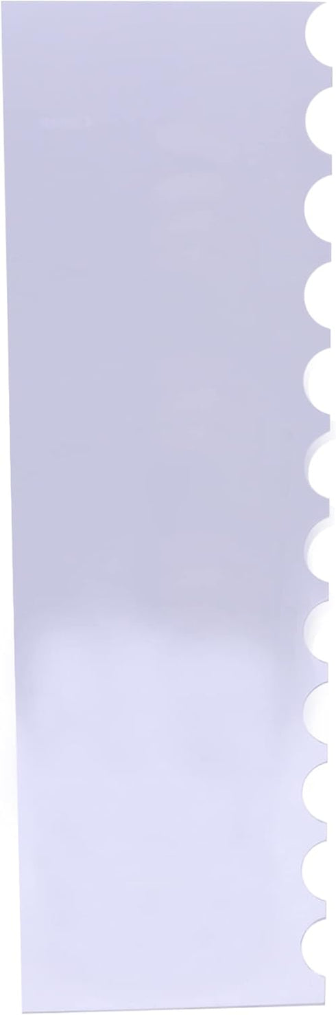 PME Tall Patterned Edge Side Scraper for Cake Decorating - Scallop (PS64)
