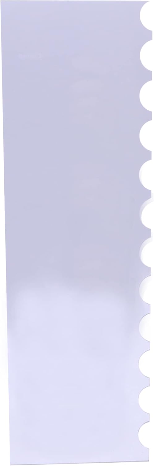 PME Tall Patterned Edge Side Scraper for Cake Decorating - Scallop (PS64)