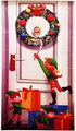 4 Pack Christmas Bathroom and Front Door Holiday Decorations and Covers for Festive Decor